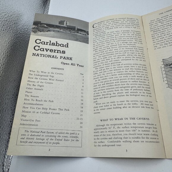 Vintage Carlsbad Caverns National Park Ephemera Set - Brochure Pamphlet & Photo - Picture 12 of 16
